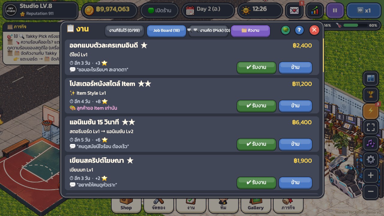 หน้าบอร์ดงาน